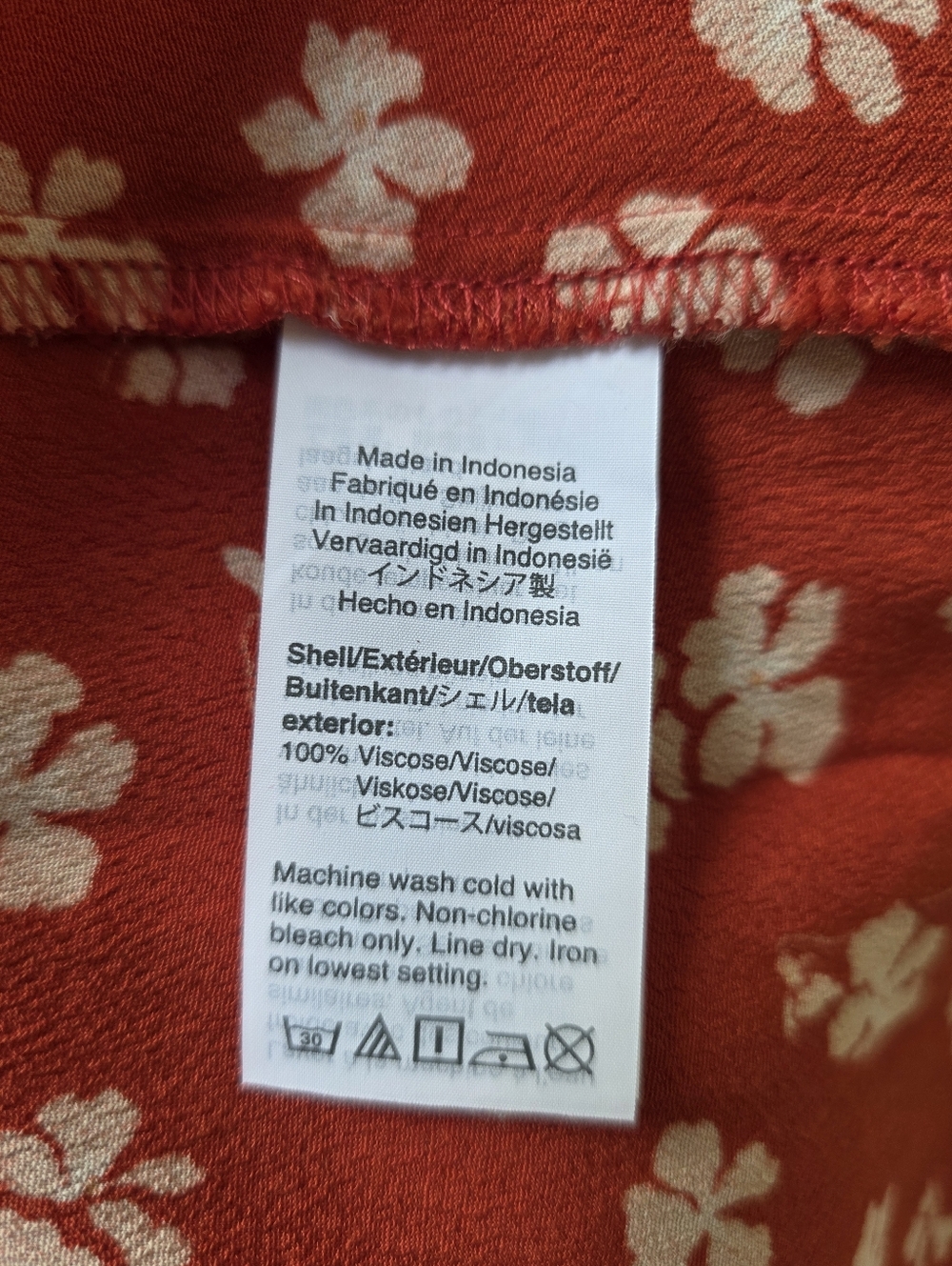 Madewell Hibiscus Print Button Wrap Midi Dress Size 6 Floral Viscose Summer - Picture 12 of 13